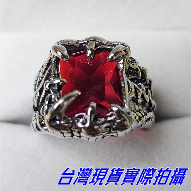 Sun_Plus 尼森02 復古龍爪戒指 多色鋯石開口戒指