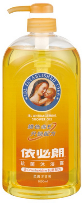 依必朗 沐浴露 1000ml 柔膚洋甘菊 維他命E升級配方, 1個, 1L