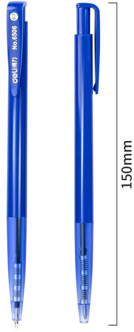 Penrote 筆樂 得力 6506 自動原子筆 0.5mm 0.7mm, 藍色-6506(得力), 1個