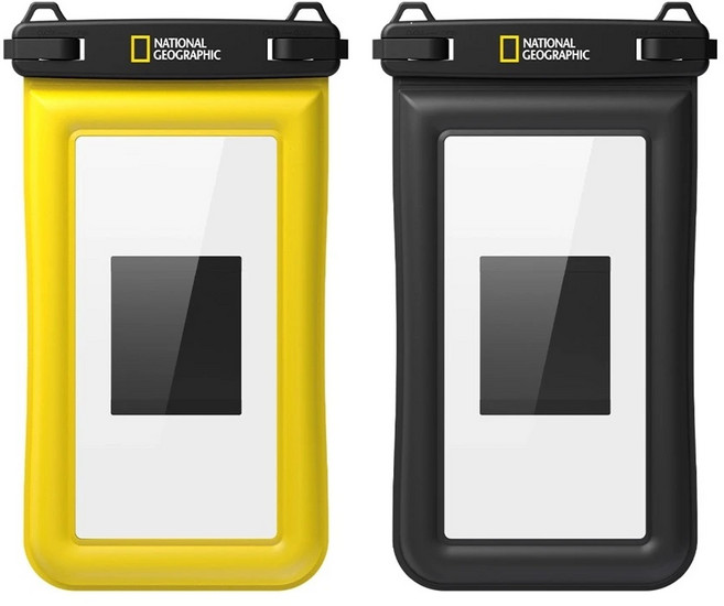 National Geographic 國家地理 DX手機防水袋 2入組, 黃色, 黑色, 1套