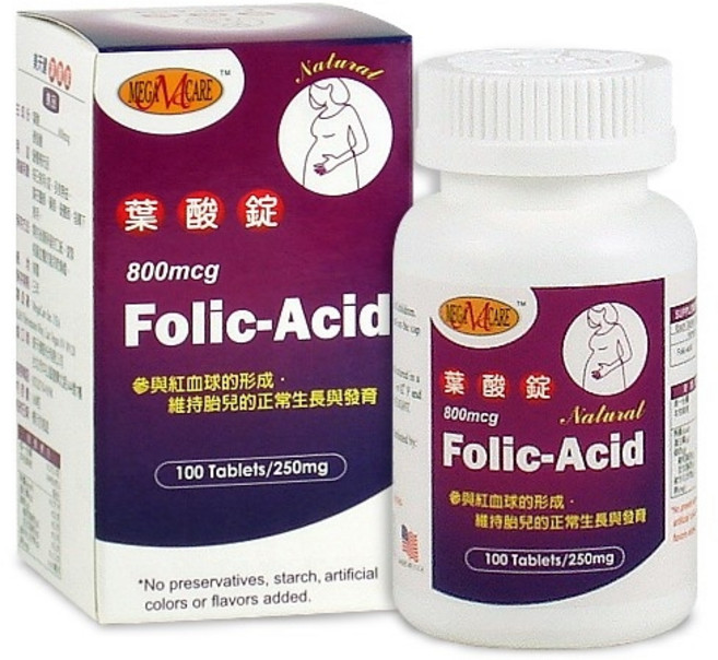 美天健 葉酸錠800mcg 100錠 專品藥局【2004253】, 1個