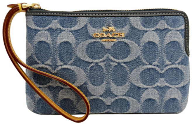COACH C LOGO牛仔零錢手拿包