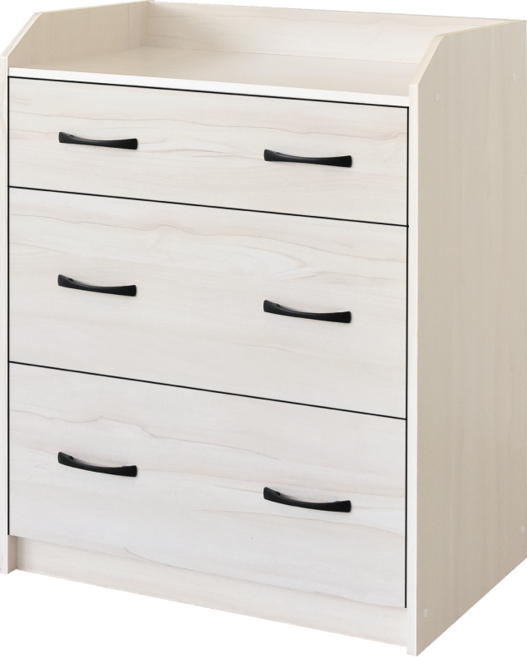 HOPMA 荷比北歐風三抽斗櫃 B-H300 寬70x深40.3x高84cm, 白櫻桃