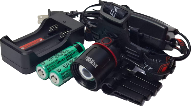 工程帽燈 H300A 12W 伸縮調光 充電 頭燈, 1個
