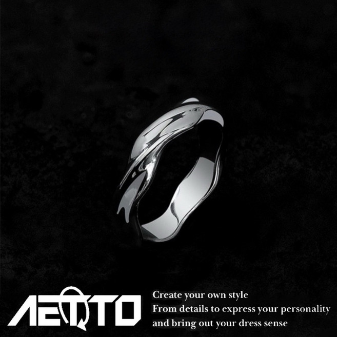 AETTO 莫比烏斯戒指 鈦鋼 簡約百搭 情侶 男女適用