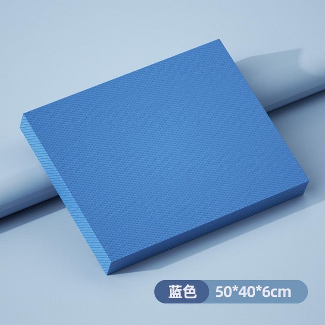 加大加厚6CM 升級TPE瑜伽護墊 平板支撐跪墊 健腹輪訓練家用防滑地墊 瑜伽健身特厚跪墊 止滑健身跪墊 護膝墊 減震墊, 1個, 加大加厚*厚60mm, 藍色