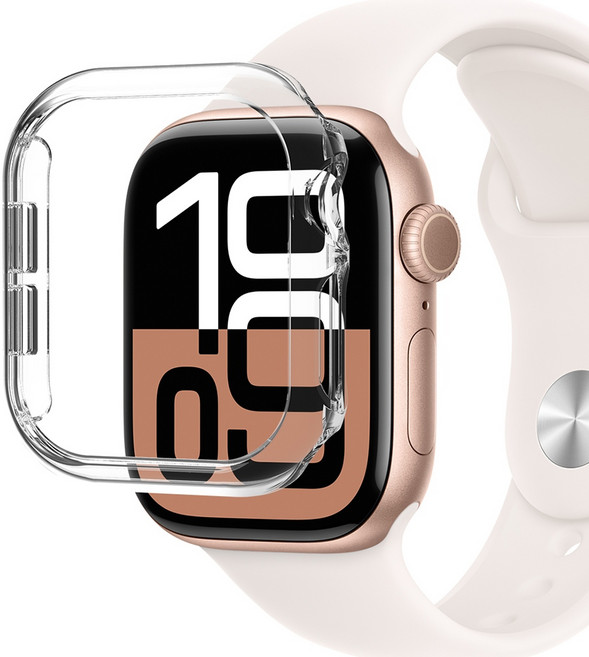 Araree 適用於 Apple Watch 10/11代 42/46mm 透明抗震保護殼, 1個, 46mm, 透明
