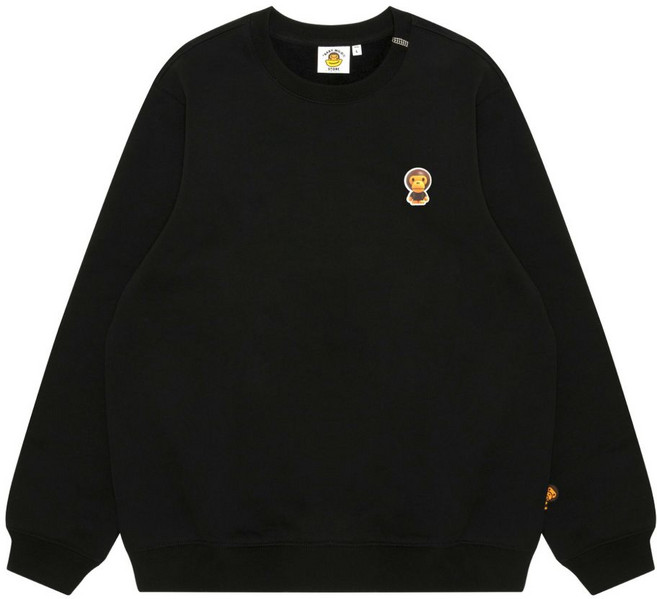 베이프 그래픽 프린트 크루 넥 스웨트셔츠