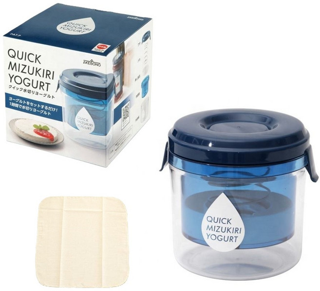 AKEBONO QUICK MIZUKIRI YOGURT 1小時水切優格, Blue, 1套