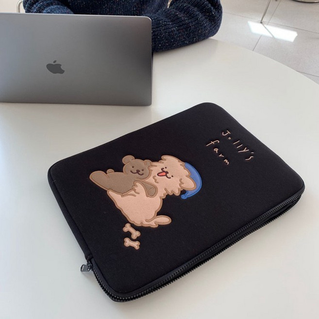 노트북 가방 맥북 15.6matebook 14 여 레노버 샤오신 15pro 13.3인치 맥16 에이수스 에어 샤오미 13 이너백 적용, 귀여운 강아지라이너 가방, 1개