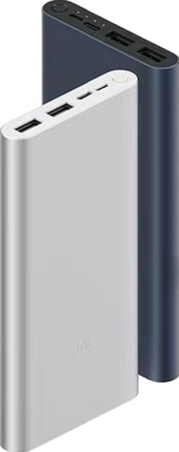 小米行動電源3 10000mAh 雙USB接口 雙向快充 鋰聚合物電芯 鋁合金外殼, 白色, 528
