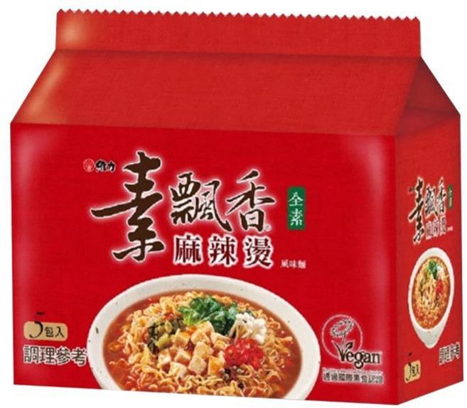 維力 素飄香 全素泡麵, 1個, (全素) 麻辣燙 90gx5包