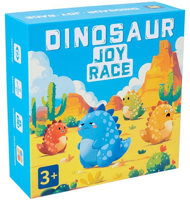 益智桌遊E5B 恐龍歡樂賽 找一找 配對桌遊 智力開發 專注力訓練 親子互動 兒童卡牌遊戲, 1個, 彩盒