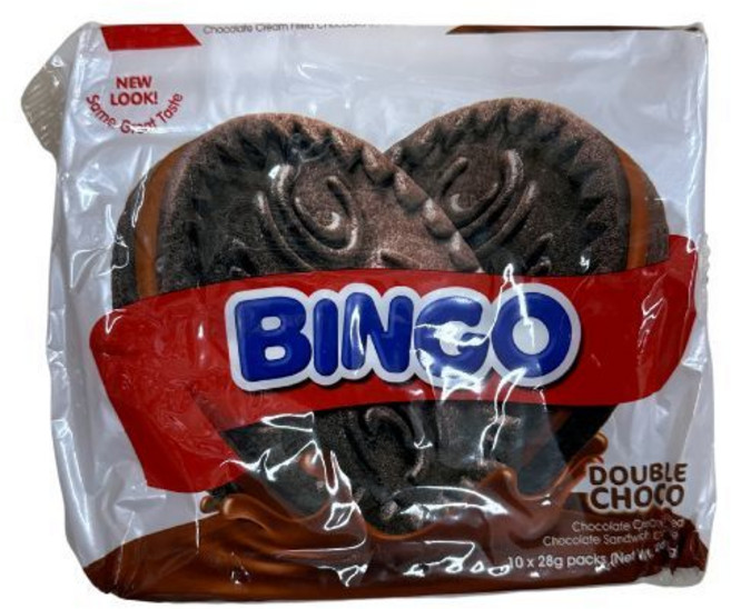 BINGO Double Choco 三明治餅乾, 1個裝, 280g