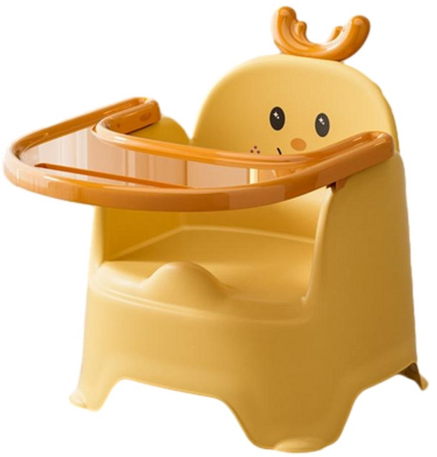 嬰幼兒成長餐桌椅, 橙黃色 帶餐板 加厚款