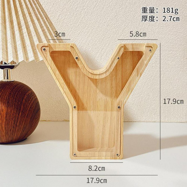 木製字母存錢罐, Y, 1個