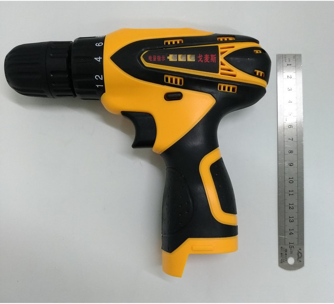 25V 無繩電鑽 雙速可調 正反轉充電電鑽, 1個, 戈麥斯黃色款主機(不含電池充電器)
