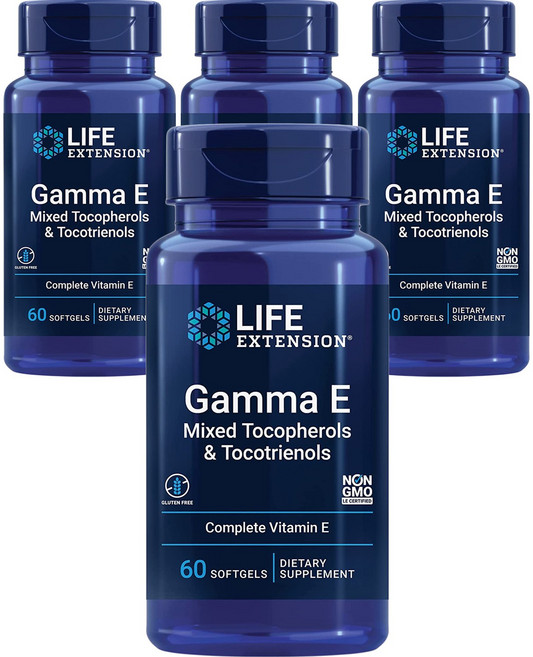 LIFE EXTENSION Gamma E維生素E軟膠囊, 60顆, 4罐