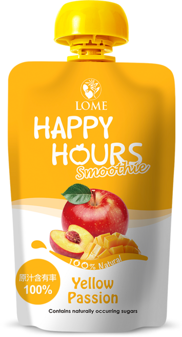 LOME HAPPY HOURS 黃色熱情寶寶水果泥 100%天然水果Smoothie,寶寶健康零食首選, 100g, 1包