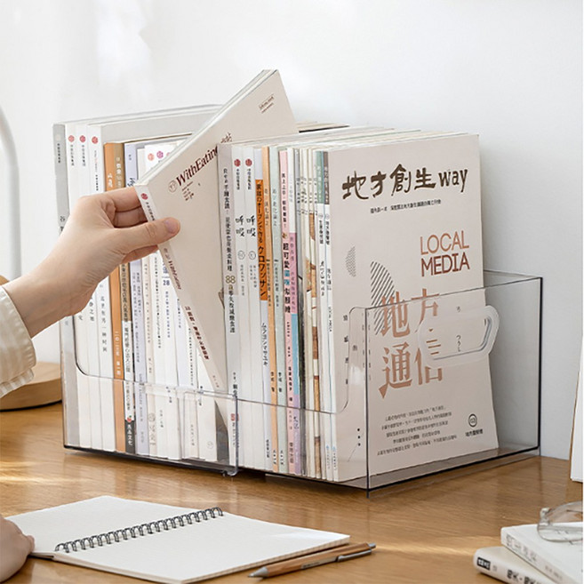COMET 伸縮書立架 桌面 書擋 分隔板, 透明
