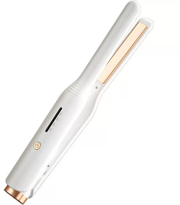 男士夾板 卷直兩用 四擋溫控 10S速熱 髮夾 捲直兩用, 1個, 白色