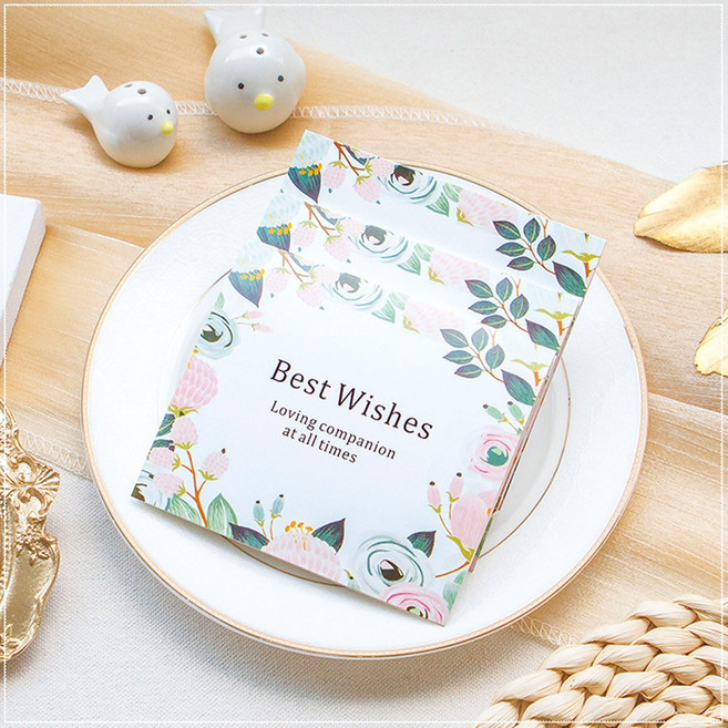Best Wishes 花草萬用祝福卡 對折卡片, 花草萬用祝福卡(無信封), 20個裝