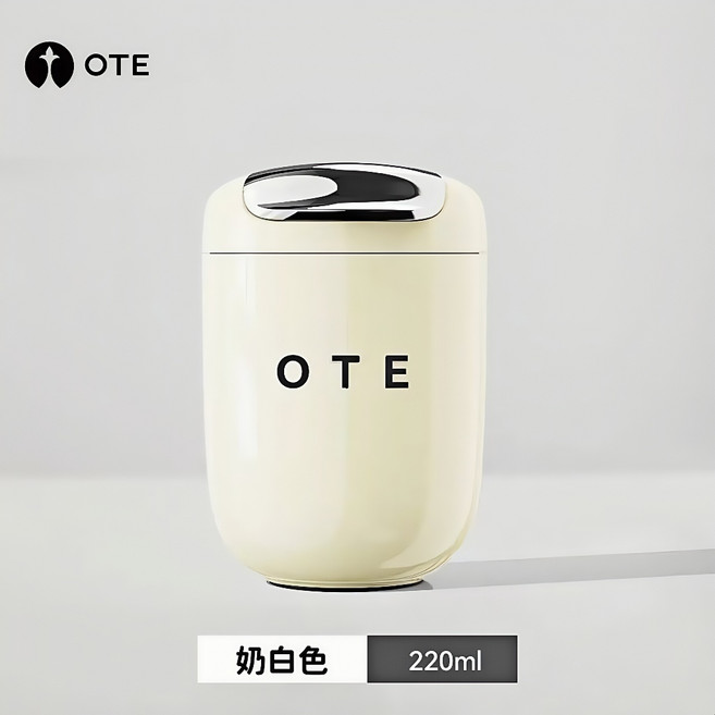OTE 咖啡保溫杯 316不鏽鋼 220cc, 1個, 奶白色, 220