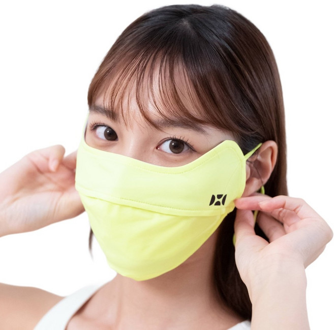 HOII 后益 貓型透氣口罩 明星同款 UPF50+抗UV防曬 涼感 時尚口罩 透氣舒適 彈性貼合 可調節耳掛, 1PIECE