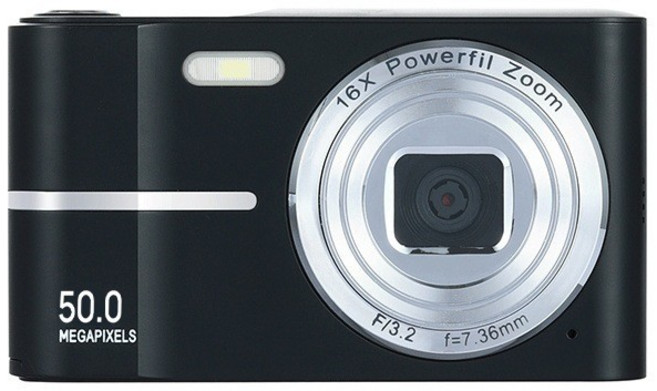 新款CCD數位相機 50.0 megapixels 16倍變焦, 1個, 黑色