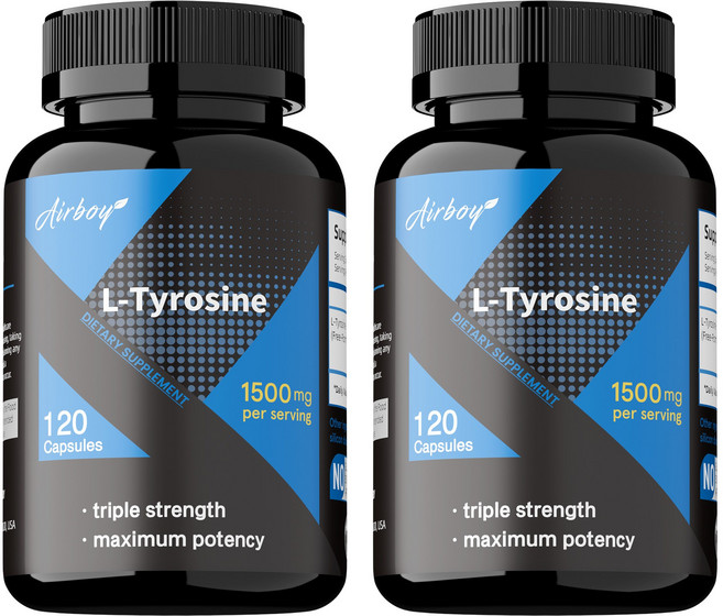 Airboy L-Tyrosine 1500mg 三倍強度 極致效力, 240組