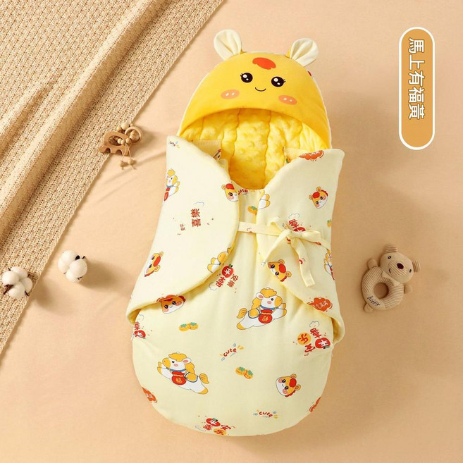 蝴蝶造型嬰兒抱被,新生兒加厚保暖包巾,秋冬防踢睡袋