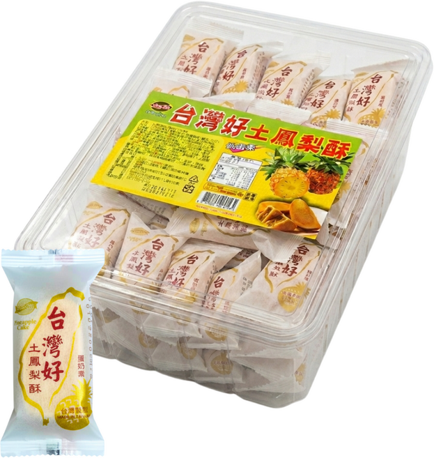 葡軒 台灣好 【土鳳梨酥】 台灣造型 【80個~85個】, 3kg, 1箱