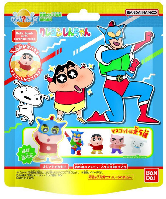 BANDAI 蠟筆小新 造型公仔沐浴球 橘香, 1個