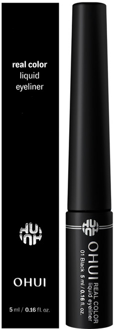 오휘 리얼컬러 리퀴드 아이라이너, 1호 블랙, 1개