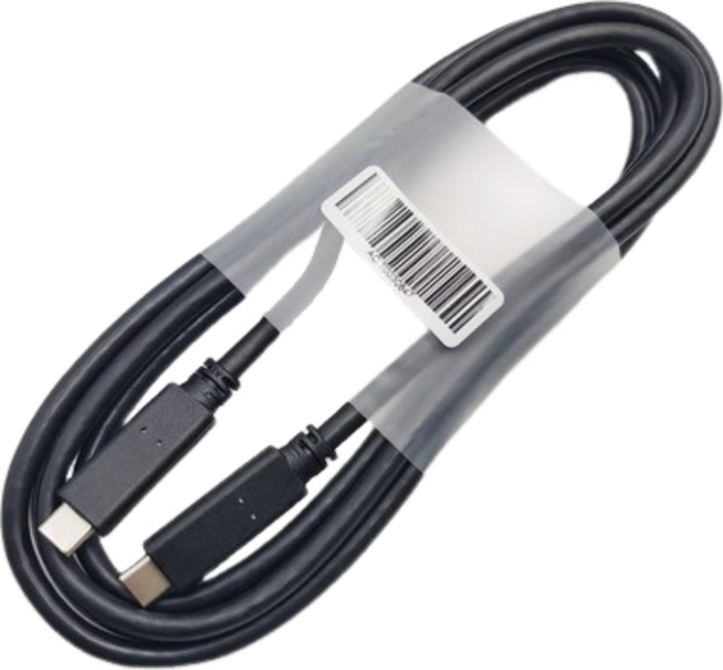 Dell 戴爾 USB-C to USB-C 100W PD充電傳輸線, 黑色, 1個, 180cm