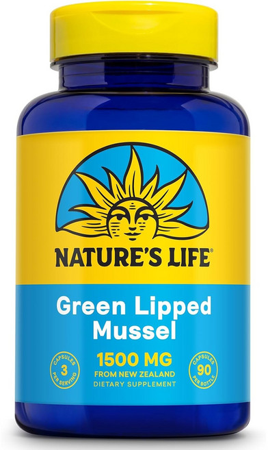 Nature's Life 綠唇貽貝素食膠囊 1500mg, 90顆, 1罐