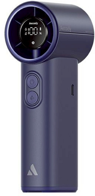 Aecooly USB 便攜式風扇 4500mAh 大電量 25小時長效續航, 深藍色, PM02