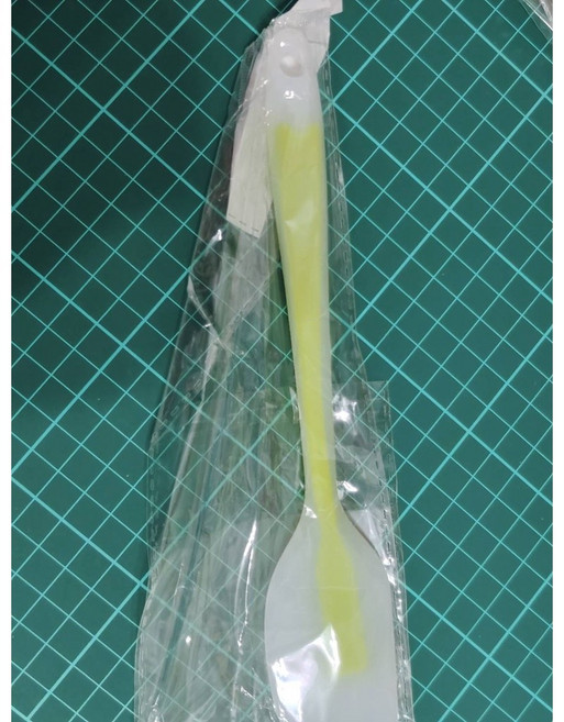 一體式半透矽膠刮刀 奶油刮刀 耐高溫, 1個, 半透(小)-綠色