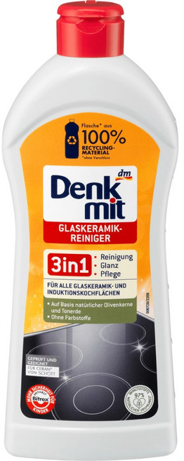 德國Denkmit玻璃陶瓷爐清潔劑 輕鬆去除玻璃油污 不留水痕 德國原裝進口, 1個, 300ml