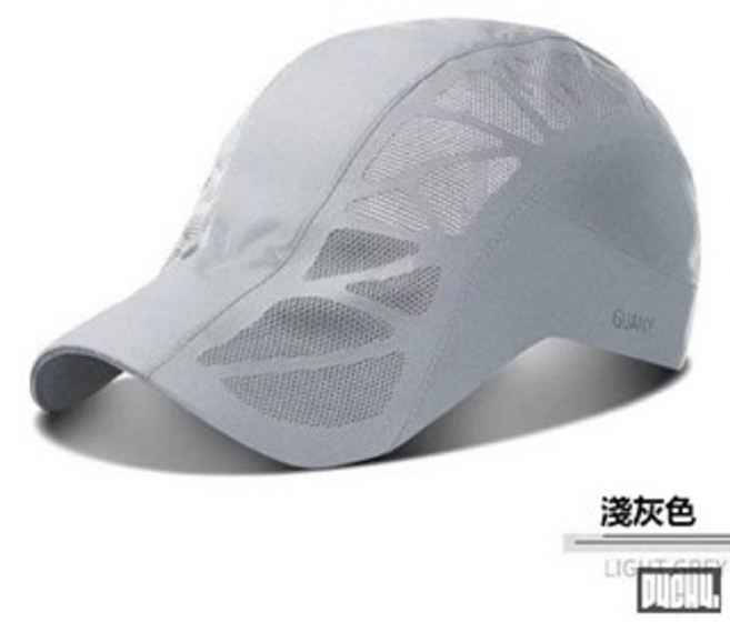 P4CH4自燃健身館 運動跑步速乾透氣 遮陽防曬棒球帽, 淺灰色, 1個