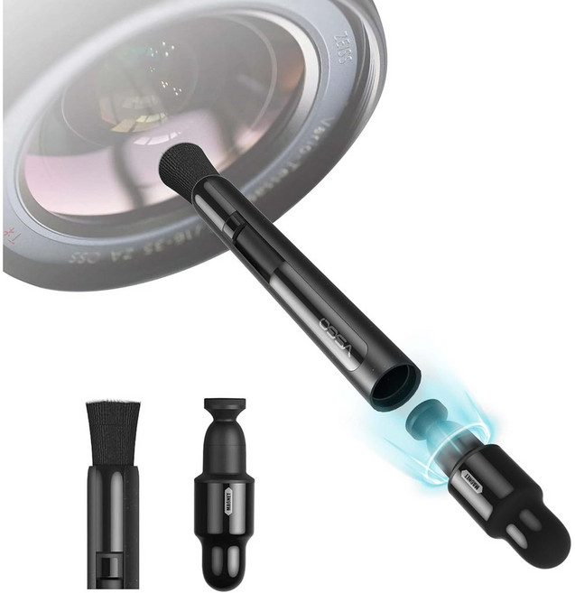 VSGO V-P03E 專業磁吸鏡頭清潔筆 2碳頭 適用於相機鏡頭眼鏡 PS VR2, 1個