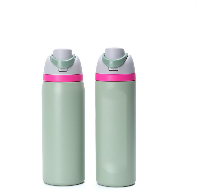 ibooooo 304不鏽鋼運動保溫瓶, 豆綠 32oz, 1個