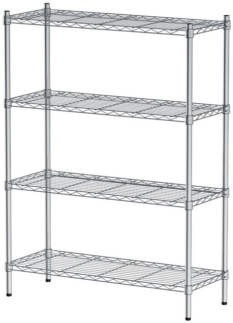 比架王 輕型 90x35x120公分 四層波浪架, 電鍍, 1個