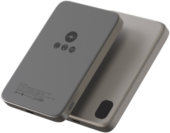POLYBATT 18W超薄磁吸快充無線行動電源 5000mAh PD/QC 支援iPhone AppleWatch Samsung Galaxy, 鈦色,單入, LT002