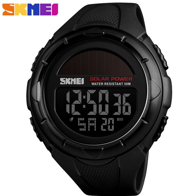 SKMEI 1405 男士太陽能防水電子手錶 運動戶外手錶