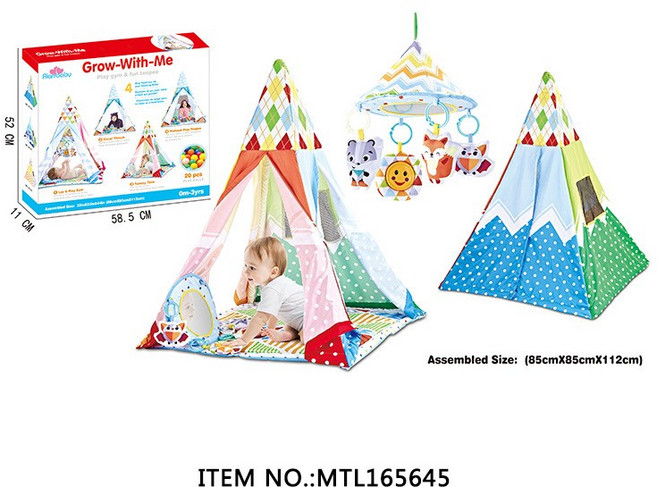 兒童嬰幼兒室內遊戲屋音樂海洋球帳篷型, 1個, 彩色圓點, 彩色圓點