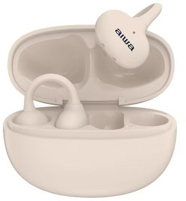 aiwa AT-H06 EDGE 耳夾式藍牙耳機 輕盈無感, 奶茶色