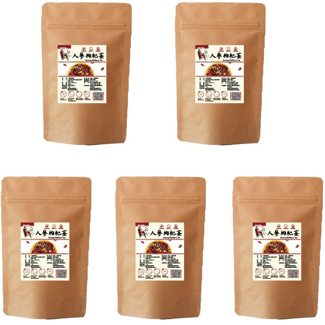 人參枸杞茶 補充體力 枸杞紅棗茶, 1個, 共5袋(10入/袋)-(分享版), 10g, 10
