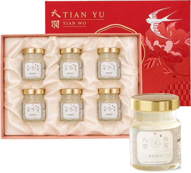 天羽 膠原蛋白燕窩飲, 6個, 70ml