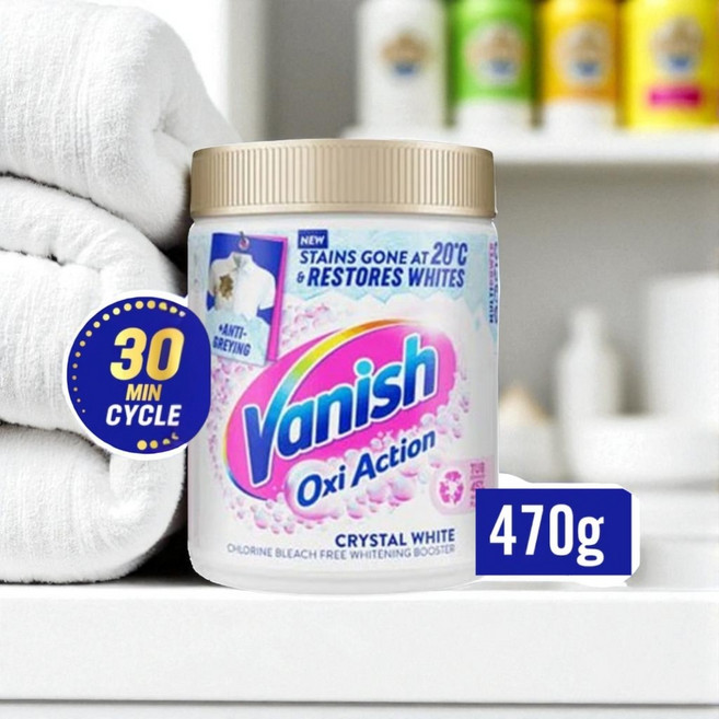 【Vanish】 漬無蹤 白衣專用去漬覇 470g 用家居 去漬救星 清潔成就感, 3個, 470ml